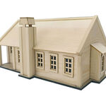 Dollhouse lany wood single garage (87pcs