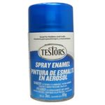 Enamel spray testors transp blue 85g can
