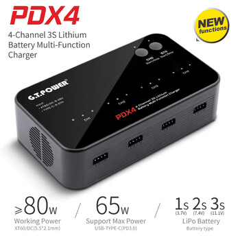 Charger gt pdx4 ac/dc 80w 1-3s