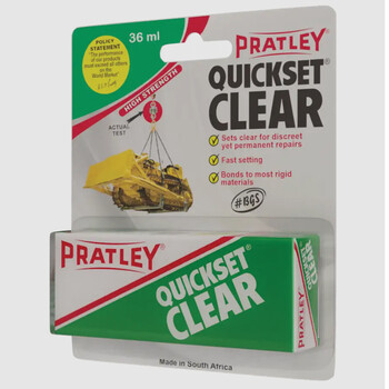 Glue pratley quickset clear (2 x 18ml)