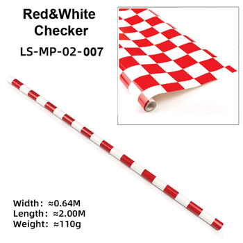 Covering dw red & white checker 2m