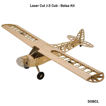 Kit dw j3-cub 1.2m balsa kit (s0801)