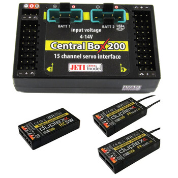 Centr box jeti 200 w/2 rsat2/rc switch s