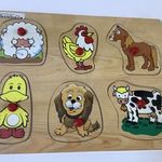 Puzzle nails fat baby farm animals slw