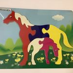 Puzzle horse & baby slw (raised)