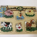 Puzzle musical who says (farm animals)