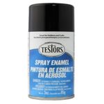 Enamel spray testors gloss black 85g can